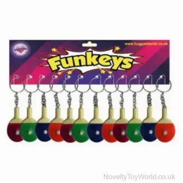 Light Up Table Tennis Bat Novelty Keyring