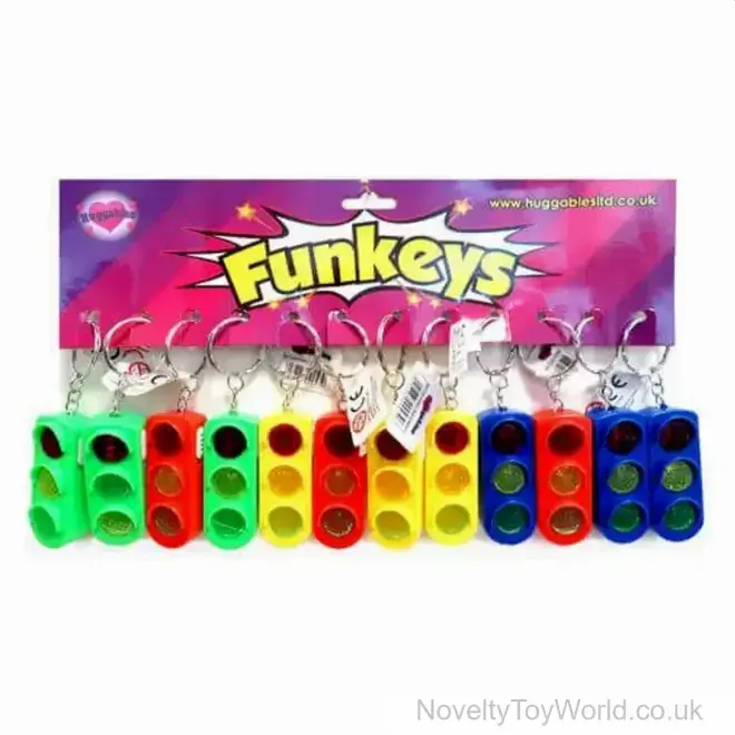 Wholesale | Light Up Traffic Lights Novelty Keyring | Party Bag Fillers