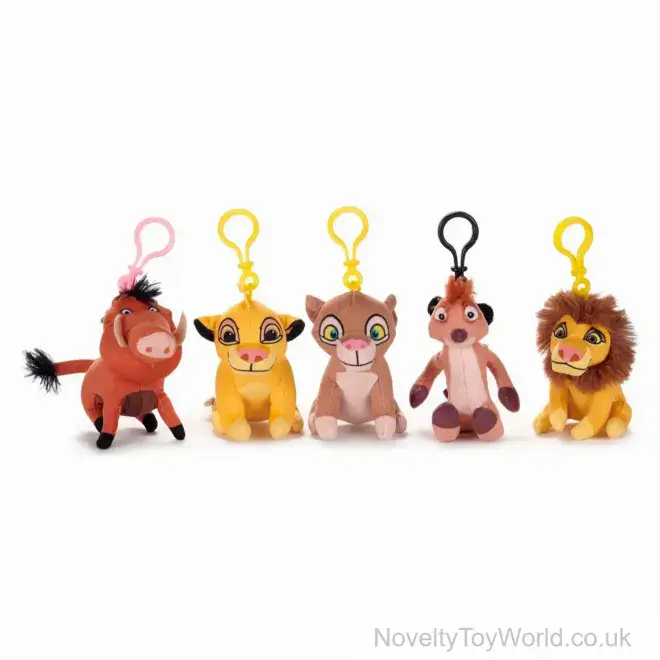 Lion King Plush Toy Bag Clips - 5 Assorted (11cm) | Disney Wholesale