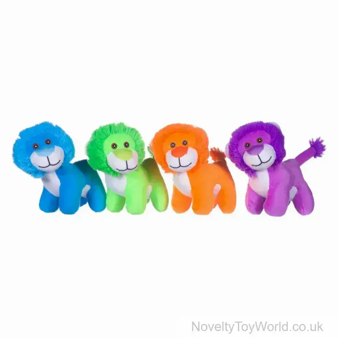 Lion Plush Soft Toys Assorted Colours - 17cm | P. E. T. Animal Plush Bulk