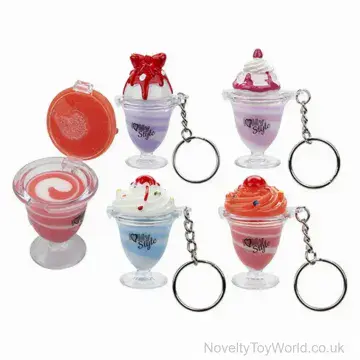 Lip Balm Keyrings - Ice Cream Sundae Container