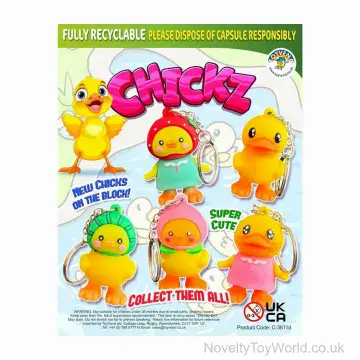 Little Chickz Toy Keyring in 55mm Vending Capsule