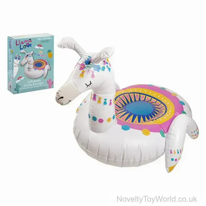 Llama Love Inflatable Pool Lounger Float (160cm) | Wholesale Pool Toys | Holiday Toys