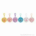 Love Hearts Swizzels Soft Toy Bag Clips - 12 Assorted (10cm)