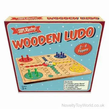 Ludo Game Set with Wooden Board (26cm)