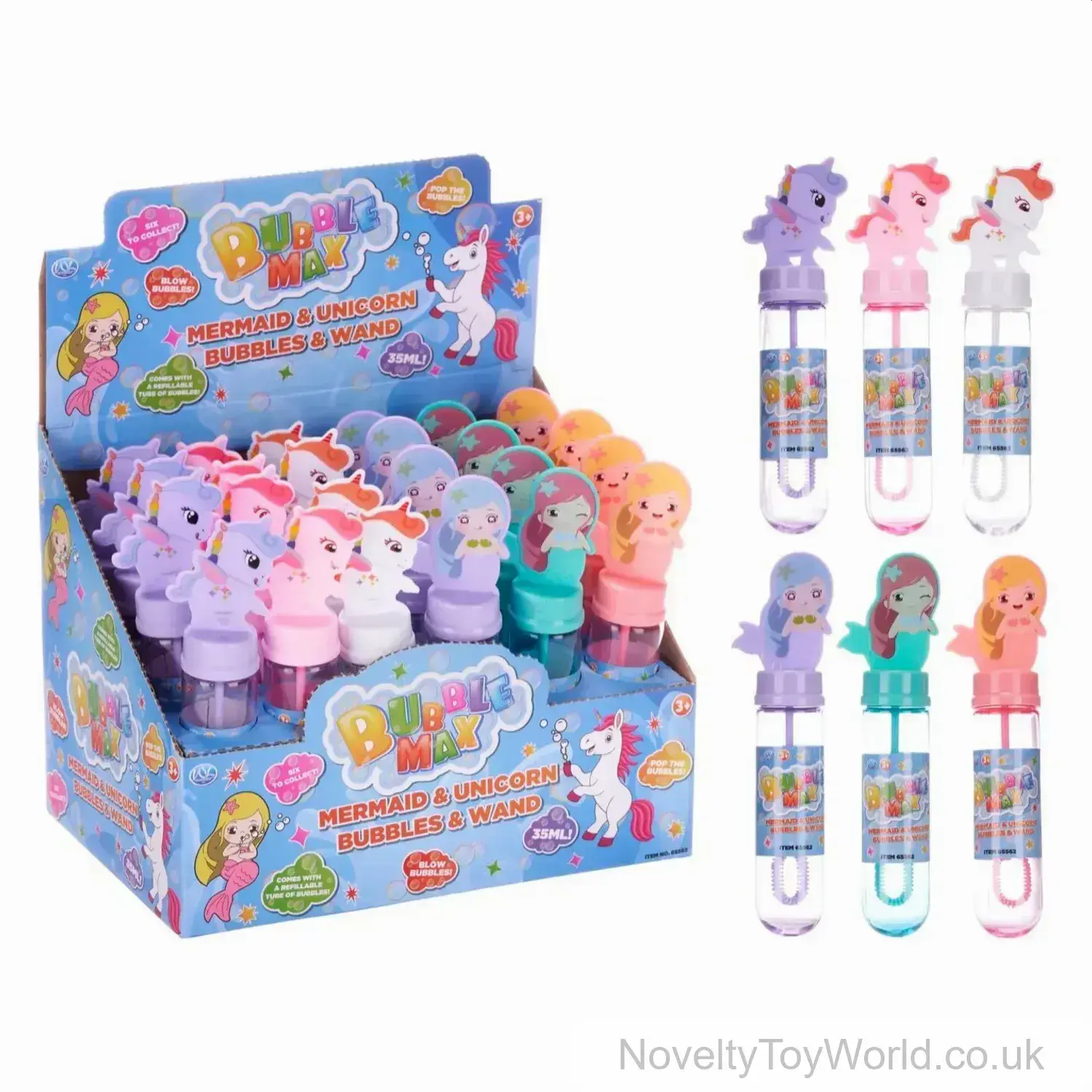 Magical Bubble Wand (35ml Mermaid Unicorn Assorted) 48 Units per  unit)