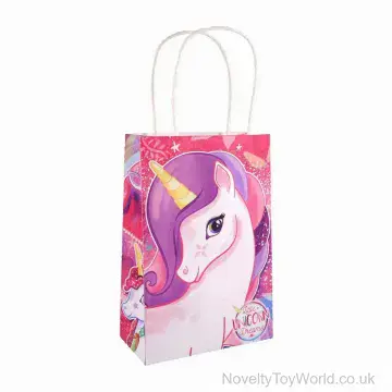 Magical Unicorn Paper Party Bag with Handles (21cm)