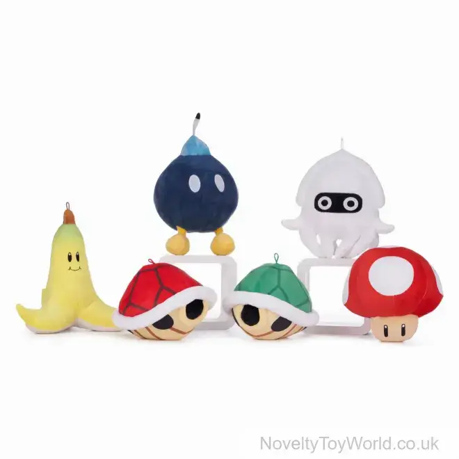 Mario Kart Items & Weapons Plush Toys (30cm) | Mario Wholesale
