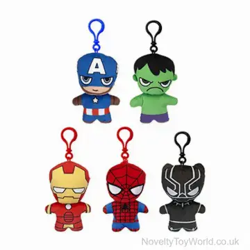 Marvel Soft Toy Bag Clip - 5 Assorted (9cm)