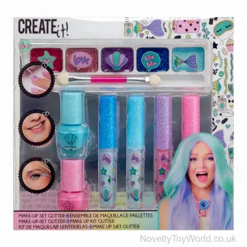 Mermaid Glitter Make Up Play Set - 7 Piece