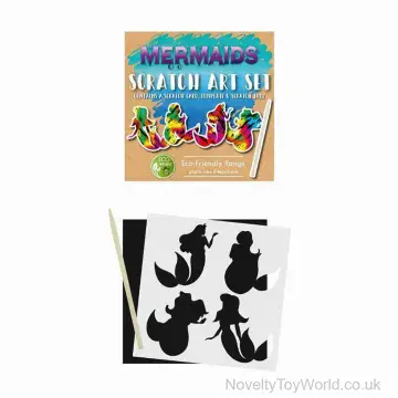 Mermaid Scratch Art Colouring Set (8.5cm x 8.5cm)