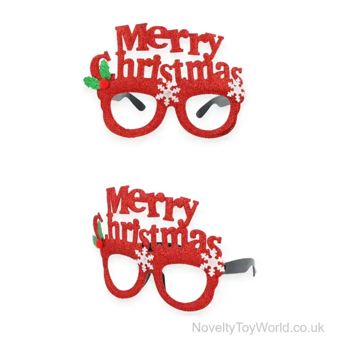 Merry Christmas Fancy Dress Glasses - Adult Size | Wholesale Xmas Dress Up