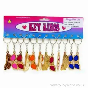 Metal Bling Sunglasses Keyring - 6.5cm