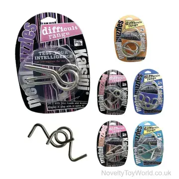 Metal Brain Teaser Puzzle - Separate The Two Pieces (13cm)