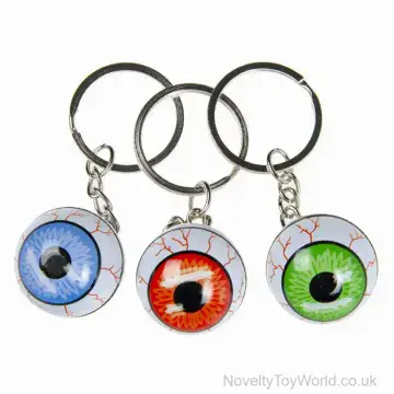 Metal Mini Eyeball Keyring (2.5cm)