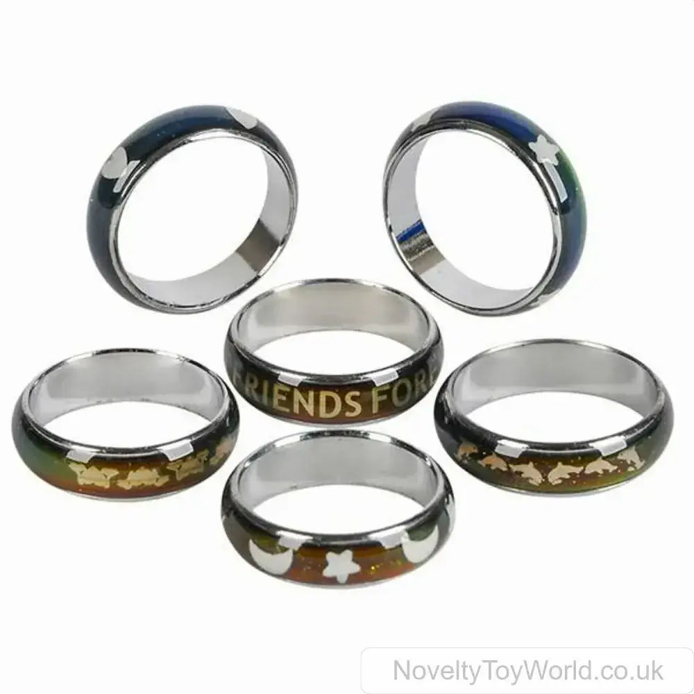 Wholesale | Metal Novelty Mood Rings - Various Patterns