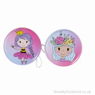Metal Yo-Yo Princess Design - 4 Assorted (5cm)