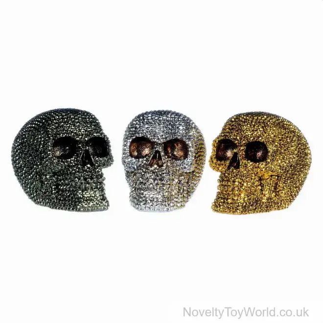 Wholesale | Metallic Skull Money Box With Studded Design
