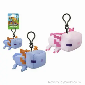 Minecraft Axolotl Soft Toy Bag Clip (13cm)