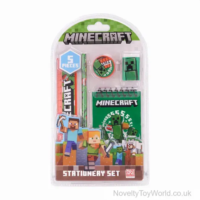 Minecraft Licensed 5 Piece Stationery Set | Wholesale Back To School gifts