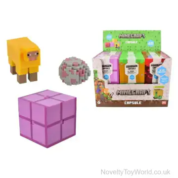 Minecraft Licensed Figure & Egg in Surprise Block Capsule - 12 Assorted