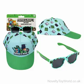 Minecraft Licensed Sunglasses & Baseball Cap Set - Child Size