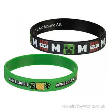 Minecraft Rubber Bracelet For Boys - 2 Assorted