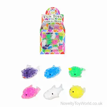 Mini Bead Filled Sealife Squish Sensory Toy - 12 Assorted (5cm)