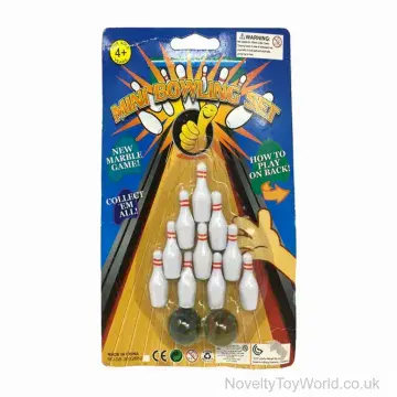 Mini Bowling Game with Pins & Bowling Ball - Desktop Toys