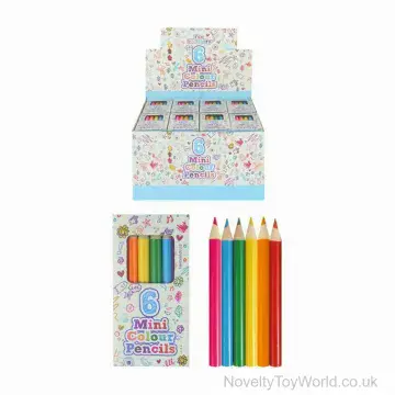 Mini Colouring Pencils - 6 Colour Pack