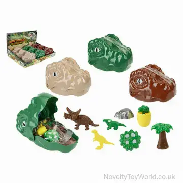 Mini Dino Head Play Set with Accessories (8 Pieces)
