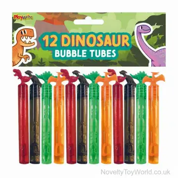 Mini Dinosaur Bubble Tubes - Pack of 12