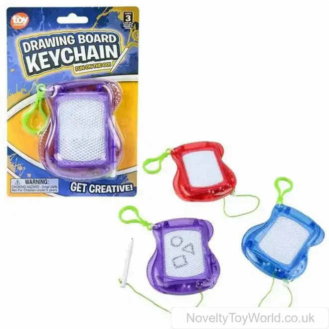 Bulk Buy | Mini Drawing Sketch Board Keyring (10cm) | Wholesale Novelty Keyrings UK