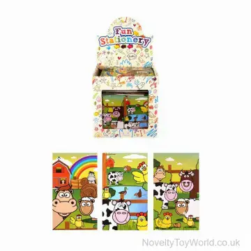 Mini Farm Animal Notepad - 9.3cm - 3 Assorted