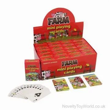 Mini Farm Animal Playing Cards For Party Bags (6 x 4cm)
