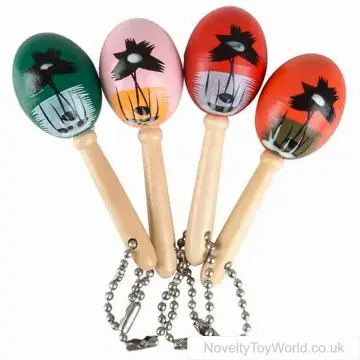 Mini Maraca Novelty Keyrings (7cm)