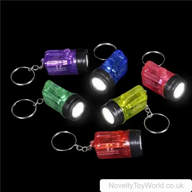 Bulk Buy | Mini Novelty Torch Keyring (2.5cm) | Wholesale Novelty Keyrings UK