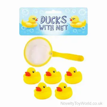Mini Rubber Ducks Set with Net (3.5cm)