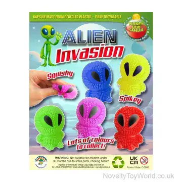 Mini Squishy Alien in 55mm Vending Capsule