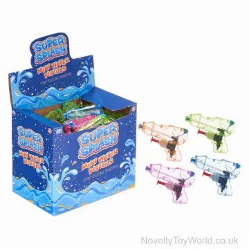 Mini Water Gun Pistol - 4 Assorted (9cm)