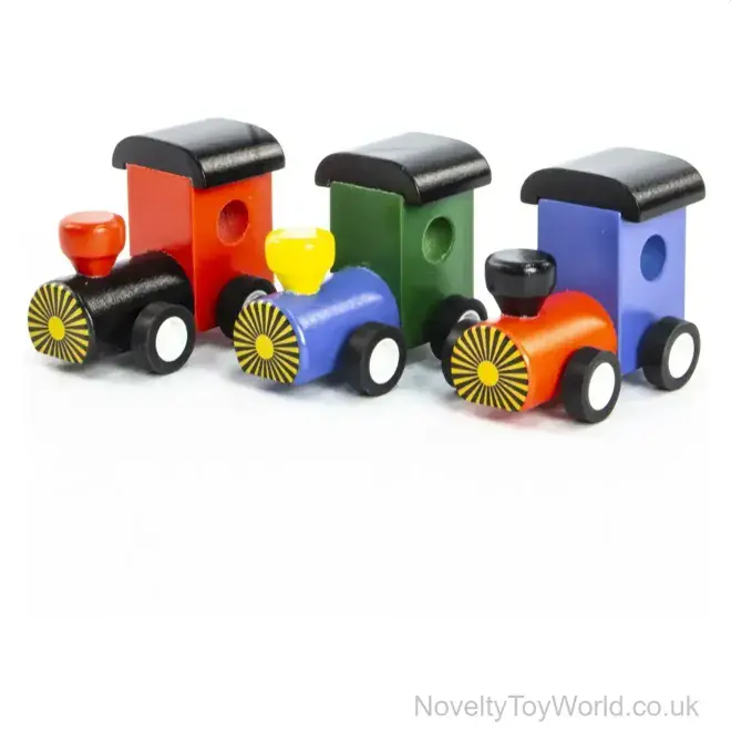 Mini Wooden Train For Toddlers (6.8cm) | Bulk Buy Toys UK