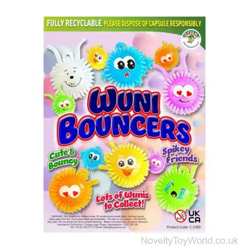 Mini Wuni Bounce Ball With Rubber Spikes - 35mm Vending Capsule
