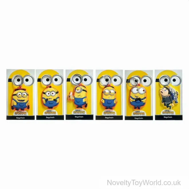 Wholesale Minions 2 Rubber Keyrings - 6 Assorted