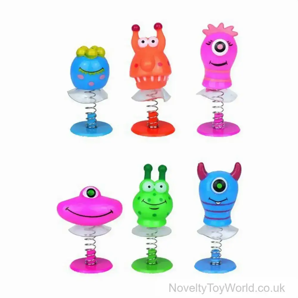 Spring Monster Monster Spring Toy - 6 Assorted Monsters (4cm-5cm) | Wholesale Monster Toys