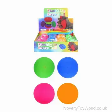 Mouldable Stretchy Sensory Stress Ball - 4 Assorted (7cm)