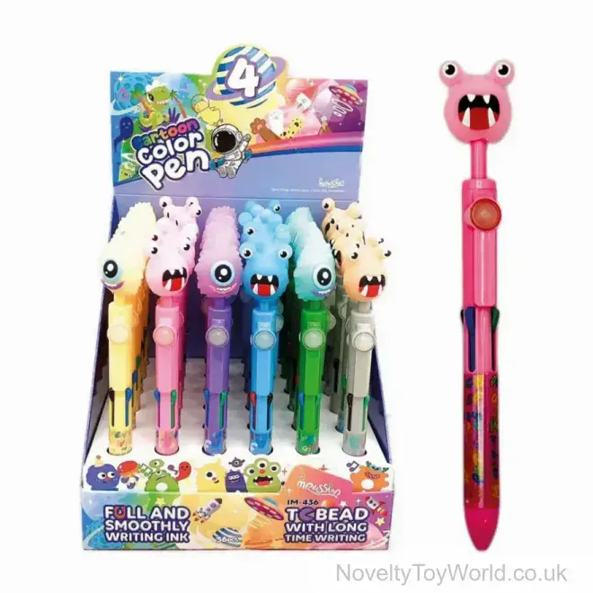Multicolour Ink Monster Pop Up Head Pen | Wholesale Fidget Toys UK