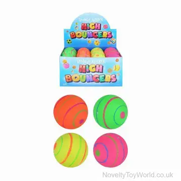 Multicolour Rubber Bounce Bouncy Balls (6.2cm)