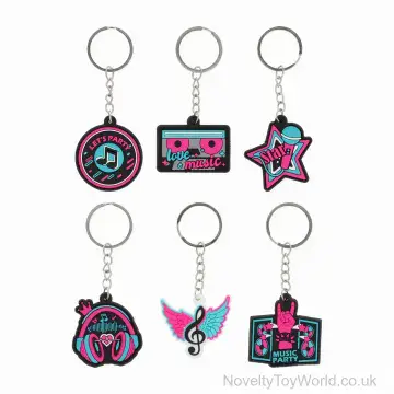 Music Themed Rubber Keyring (4cm)