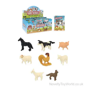 Mystery Farm Animal Toy Bag - 10 Assorted Designs