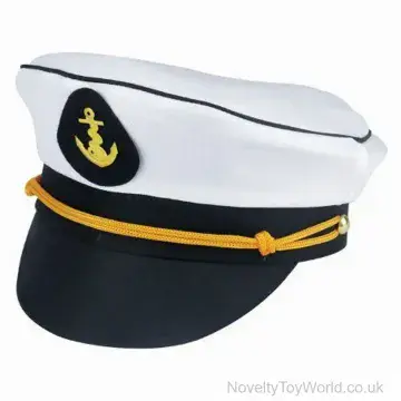 Navy Captain White Sailor Hat - Child Size